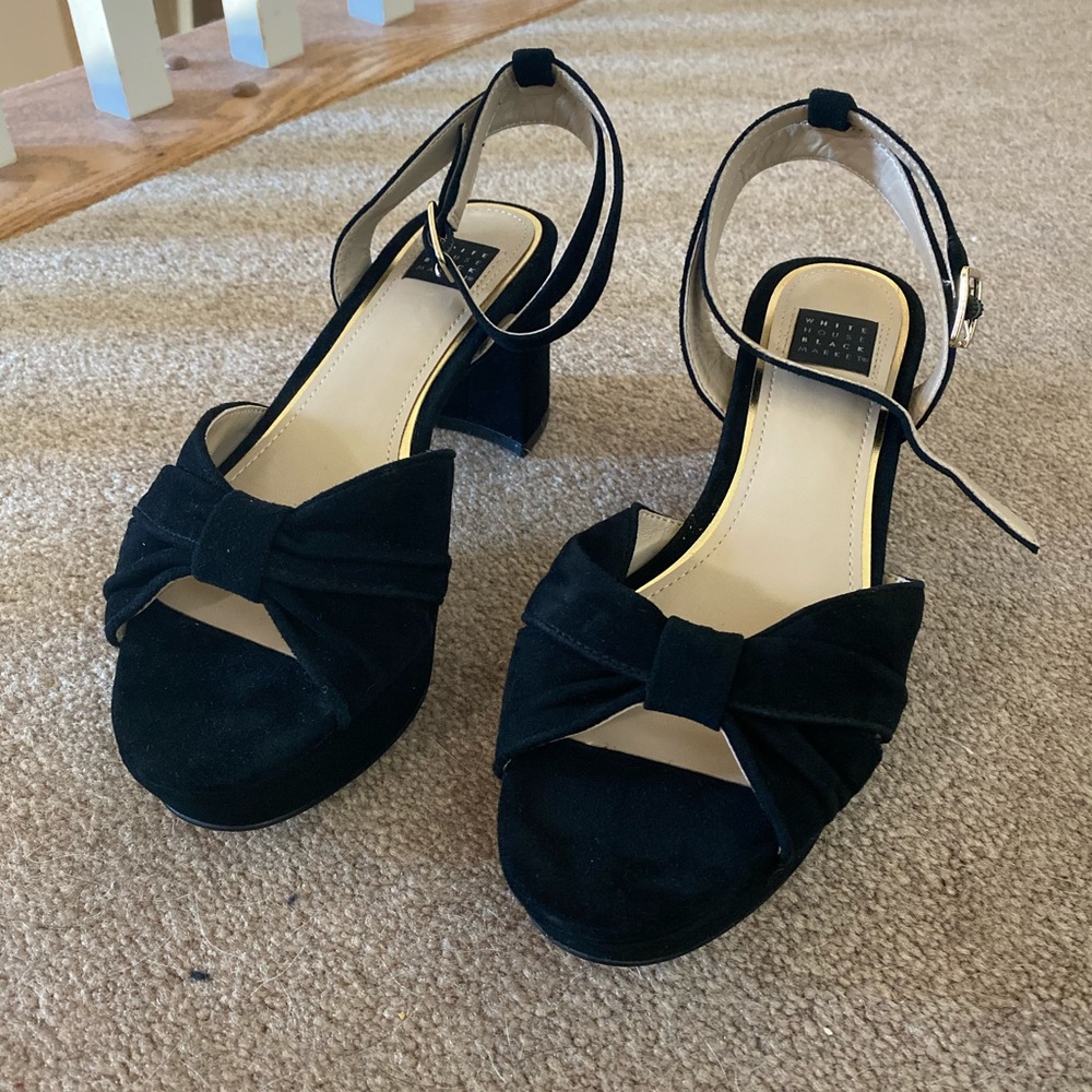 Chunky Black Suede heels